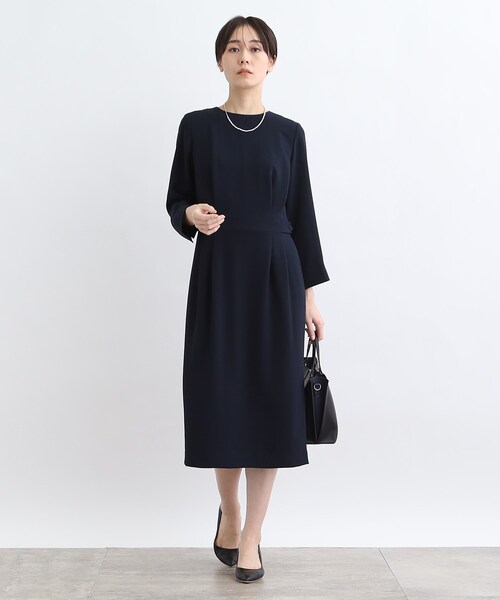 INDIVI（インディヴィ）の「◆【春の新作！／こなれSETUP／洗える／UVケア】Iラインワンピース（ワンピース・レディース・ブラック/ネイビー/ピンク・40/38/36/03/05/15 /13/19）」の12枚目の写真