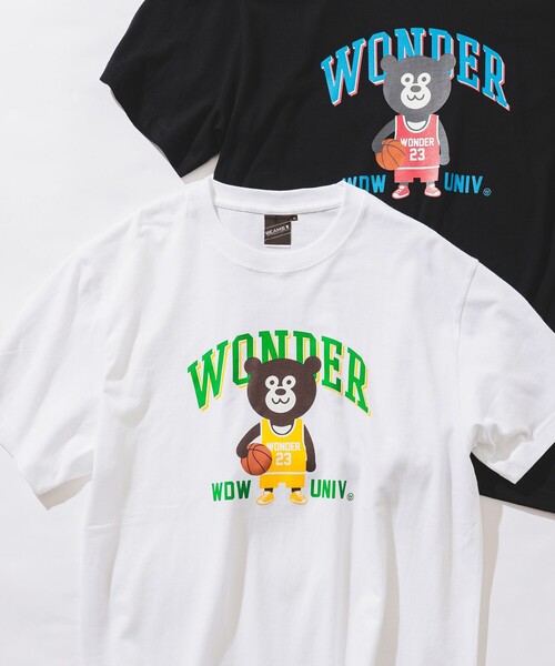 BEAMS T(ビームスティー)の「BEAMS T / バスケットボール ベアー Tシャツ(Tシャツ/カットソー・メンズ・ホワイト/ブラック・S/XL/L/M)」の1枚目の写真