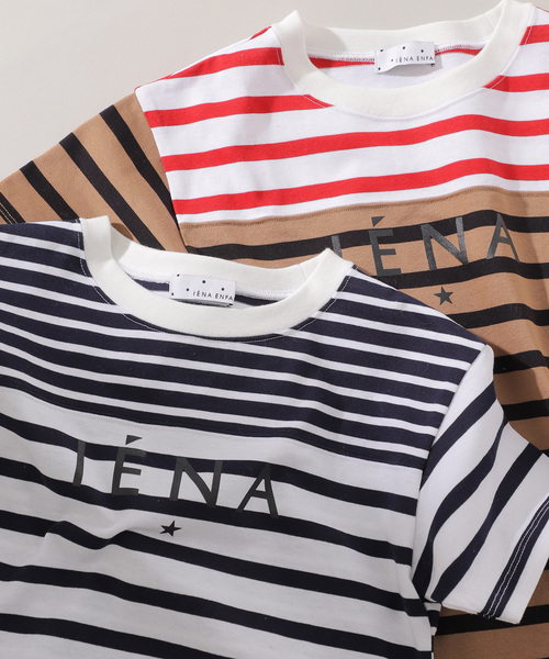 IENA ENFANT（イエナアンファン）の「[BASIC]LIMITEDボーダーエトワールロゴTシャツ kids（Tシャツ/カットソー・キッズ・キャメル/ネイビー・SMALL/MEDIUM/LARGE）」の17枚目の写真