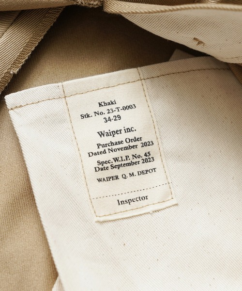 WAIPER.inc（ワイパーインク）の「米軍 M-45 KHAKI チノトラウザー WAIPER.inc【WP1030】（チノパンツ・メンズ・カーキ/ブラック/オリーブ・M/L/XL/M-Short/M-Regular/L-Short/L-Regular/XL-Short/XL-Regular/S-Short/XXL-Short/S-Regular/XXL-Regular/XXXL-CD/XXXL-AB）」の20枚目の写真