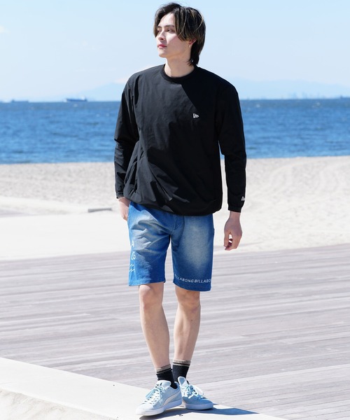 NEW ERA(ニューエラ)の「NEW ERA/ニューエラ 長袖ラッシュガード ユーティリティ/水陸両用 バックプリント 14109985/14109986(ラッシュガード・メンズ・ブラック/オリーブ・M/L/2XL/XL)」の3枚目の写真