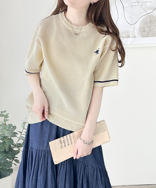 ハクプリントメッシュニット｜WOMEN｜250HAG70-300H｜AZUL BY