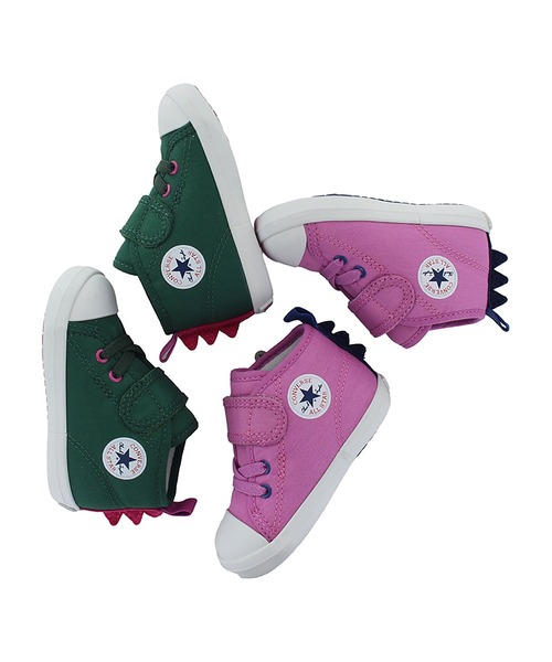 CONVERSE（コンバース）の「【CONVERSE／コンバース】ベビー オールスター N ダイナソー V-1／BABY ALL STAR N DINOSAUR V-1（スニーカー・キッズ・ライトパープル/グリーン×ピンク・15.0cm/14.0cm/13.0cm）」の14枚目の写真