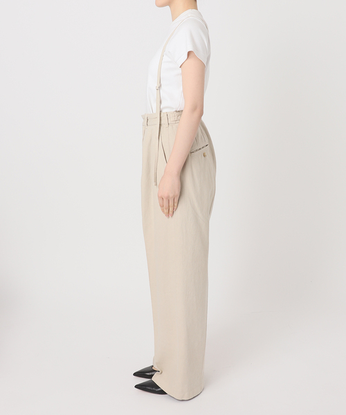 SERGE de bleu（サージ）の「SERGE de bleu/サージ 2TUCK SUSPENDER PANTS（スラックス・レディース・ベージュ/オレンジ・36/38）」の11枚目の写真