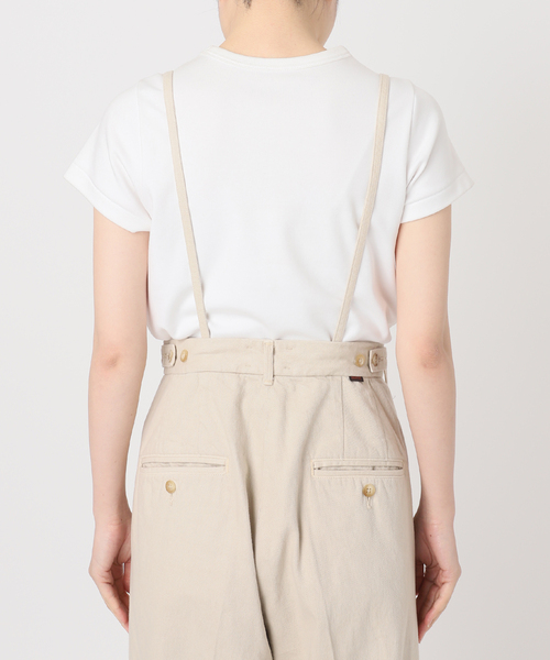 SERGE de bleu（サージ）の「SERGE de bleu/サージ 2TUCK SUSPENDER PANTS（スラックス・レディース・ベージュ/オレンジ・36/38）」の14枚目の写真