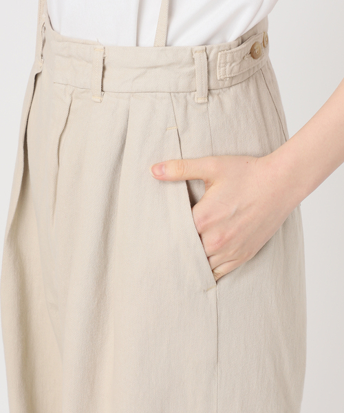 SERGE de bleu（サージ）の「SERGE de bleu/サージ 2TUCK SUSPENDER PANTS（スラックス・レディース・ベージュ/オレンジ・36/38）」の15枚目の写真