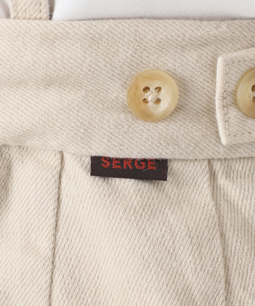 SERGE de bleu（サージ）の「SERGE de bleu/サージ 2TUCK SUSPENDER PANTS（スラックス・レディース・ベージュ/オレンジ・36/38）」の18枚目の写真