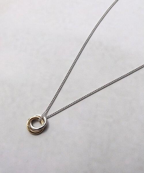 tk.TAKEO KIKUCHI（ティーケータケオキクチ）の「◆ダブルリングネックレス（ネックレス・メンズ・シルバー/ブラック系4/ブラック系5/シルバー系/シルバー系4/シルバー系5/ゴールド系5・00）」の7枚目の写真