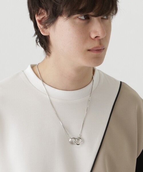 tk.TAKEO KIKUCHI（ティーケータケオキクチ）の「◆ダブルリングネックレス（ネックレス・メンズ・シルバー/ブラック系4/ブラック系5/シルバー系/シルバー系4/シルバー系5/ゴールド系5・00）」の22枚目の写真