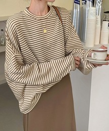 Miniministore（ミニミニストア）の「ボーダーTシャツ レディース長袖tシャツ（Tシャツ/カットソー）」