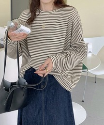 Miniministore（ミニミニストア）の「ボーダーTシャツ レディース長袖tシャツ（Tシャツ/カットソー）」
