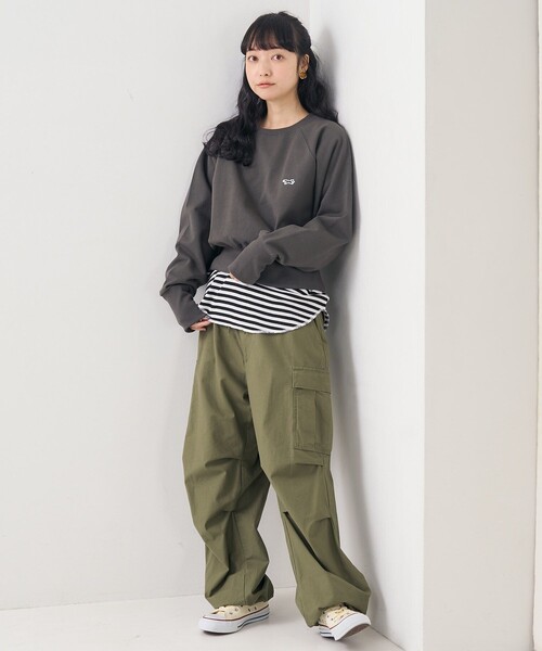 FREAK'S STORE（フリークスストア）の「ワッフルプルオーバー/ワッフルカットソー（Tシャツ/カットソー・レディース・その他13/ブルー/オフホワイト/ナチュラル/ブラック・ﾌﾘ-）」の17枚目の写真