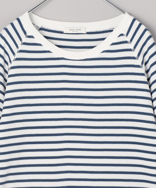 FREAK'S STORE（フリークスストア）の「ワッフルプルオーバー/ワッフルカットソー（Tシャツ/カットソー・レディース・その他13/ブルー/オフホワイト/ナチュラル/ブラック・ﾌﾘ-）」の8枚目の写真
