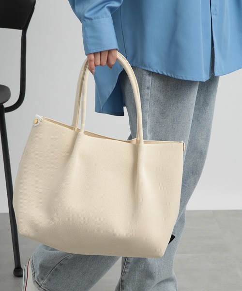 ROOTOTE(ルートート)の「【ROOTOTE】トートバッグ LT.デリ.ルフルーA※(トートバッグ・レディース・アイボリー/ブラック/ベージュ/グレー・FREE)」の6枚目の写真