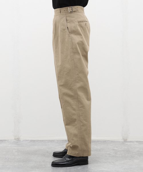 LENO(リノ)の「【LENO / リノ】SIDE BELTED GURKHA TROUSERS(スラックス・メンズ・ベージュ/カーキ・1/2)」の5枚目の写真