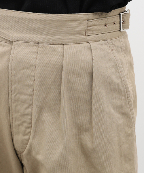 LENO(リノ)の「【LENO / リノ】SIDE BELTED GURKHA TROUSERS(スラックス・メンズ・ベージュ/カーキ・1/2)」の12枚目の写真