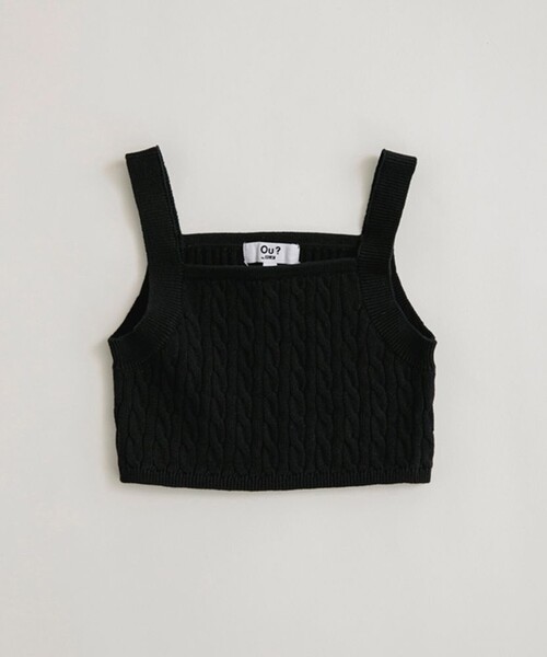 EDWIN（エドウィン）の「【Ou? by EDWIN】ニットビスチェ（ベスト・キッズ・フューシャピンク/ブラック/アイボリー・S/L/M/XL）」の2枚目の写真