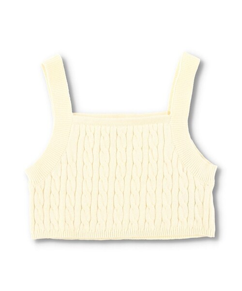 EDWIN（エドウィン）の「【Ou? by EDWIN】ニットビスチェ（ベスト・キッズ・フューシャピンク/ブラック/アイボリー・S/L/M/XL）」の4枚目の写真