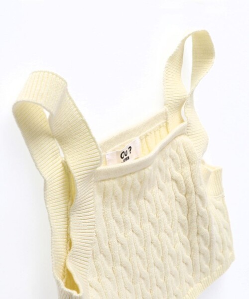 EDWIN（エドウィン）の「【Ou? by EDWIN】ニットビスチェ（ベスト・キッズ・フューシャピンク/ブラック/アイボリー・S/L/M/XL）」の6枚目の写真