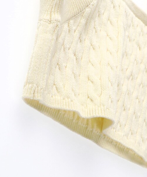 EDWIN（エドウィン）の「【Ou? by EDWIN】ニットビスチェ（ベスト・キッズ・フューシャピンク/ブラック/アイボリー・S/L/M/XL）」の8枚目の写真