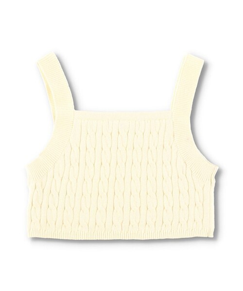 EDWIN（エドウィン）の「【Ou? by EDWIN】ニットビスチェ（ベスト・キッズ・フューシャピンク/ブラック/アイボリー・S/L/M/XL）」の11枚目の写真