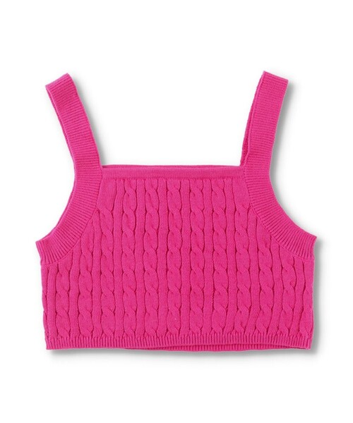 EDWIN（エドウィン）の「【Ou? by EDWIN】ニットビスチェ（ベスト・キッズ・フューシャピンク/ブラック/アイボリー・S/L/M/XL）」の12枚目の写真