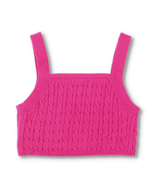 EDWIN（エドウィン）の「【Ou? by EDWIN】ニットビスチェ（ベスト・キッズ・フューシャピンク/ブラック/アイボリー・S/L/M/XL）」の13枚目の写真