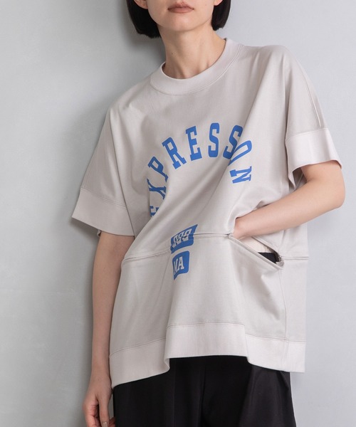 MARECHAL TERRE（マルシャルテル）の「2way ロゴトップス（Tシャツ/カットソー・レディース・ブラック/ホワイト/ベージュ系その他/レッド・MEDIUM）」の3枚目の写真