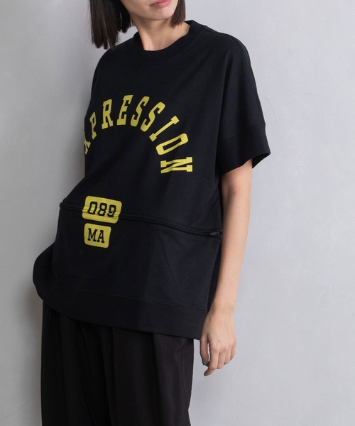 MARECHAL TERRE（マルシャルテル）の「2way ロゴトップス（Tシャツ/カットソー・レディース・ブラック/ホワイト/ベージュ系その他/レッド・MEDIUM）」の2枚目の写真