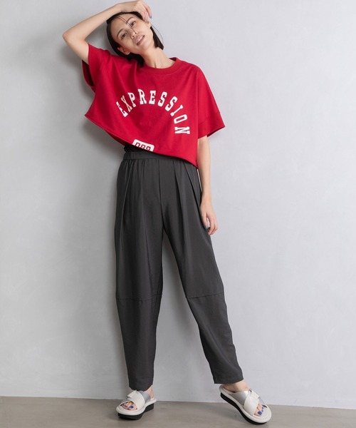 MARECHAL TERRE（マルシャルテル）の「2way ロゴトップス（Tシャツ/カットソー・レディース・ブラック/ホワイト/ベージュ系その他/レッド・MEDIUM）」の9枚目の写真