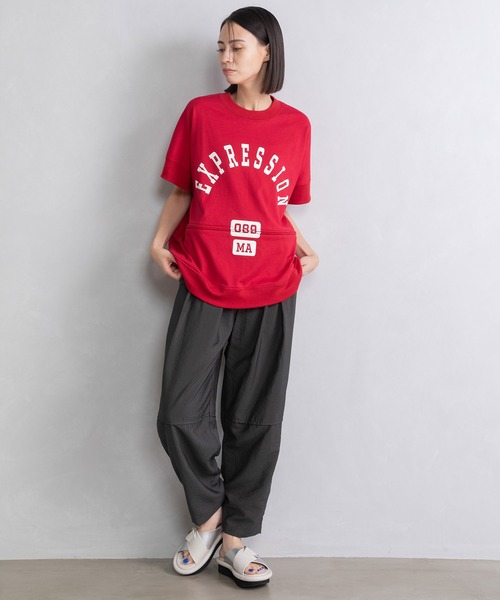 MARECHAL TERRE（マルシャルテル）の「2way ロゴトップス（Tシャツ/カットソー・レディース・ブラック/ホワイト/ベージュ系その他/レッド・MEDIUM）」の8枚目の写真