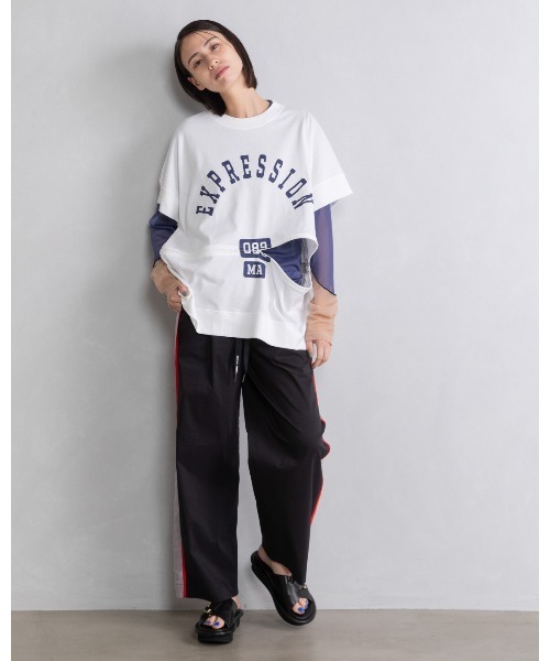 MARECHAL TERRE（マルシャルテル）の「2way ロゴトップス（Tシャツ/カットソー・レディース・ブラック/ホワイト/ベージュ系その他/レッド・MEDIUM）」の22枚目の写真