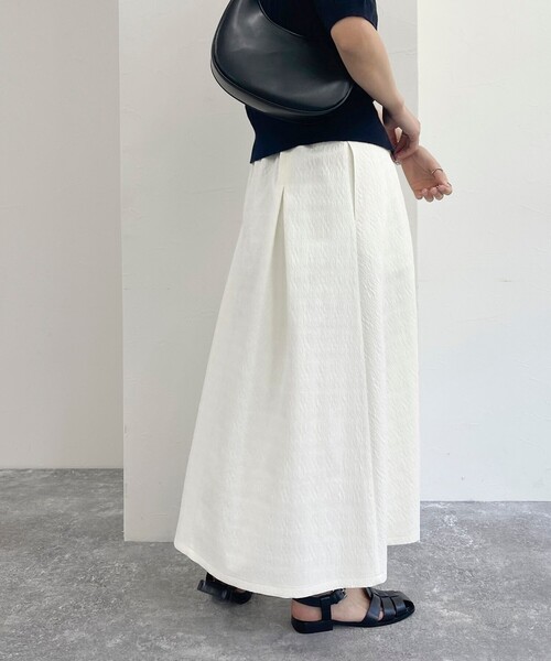 fredy emue（フレディエミュ）の「ジャガードタックスカート（スカート・レディース・オフホワイト/ブラック・36/38）」の12枚目の写真