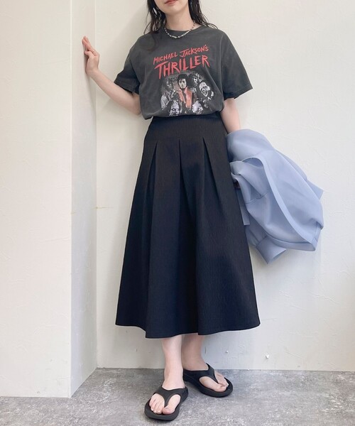 fredy emue（フレディエミュ）の「ジャガードタックスカート（スカート・レディース・オフホワイト/ブラック・36/38）」の15枚目の写真