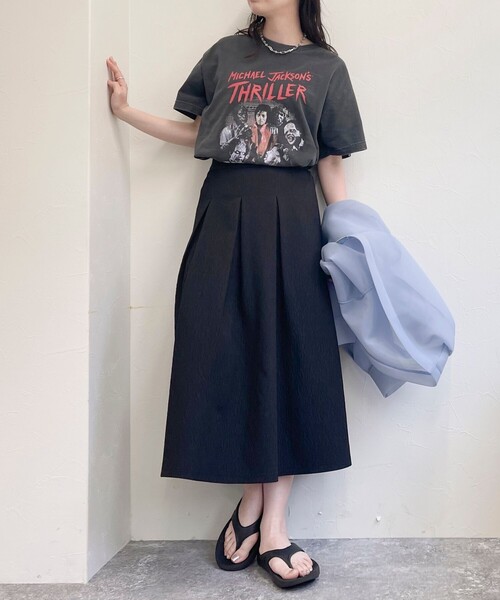 fredy emue（フレディエミュ）の「ジャガードタックスカート（スカート・レディース・オフホワイト/ブラック・36/38）」の16枚目の写真