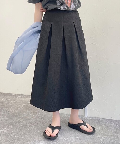 fredy emue（フレディエミュ）の「ジャガードタックスカート（スカート・レディース・オフホワイト/ブラック・36/38）」の20枚目の写真