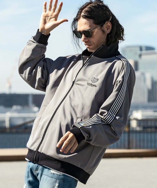 MARK&LONA トラックジャケット　ゴルフ　スカル　グレー　M Mark Gonzales（マーク・ゴンザレス）の「【WEB・直営店限定】MARK