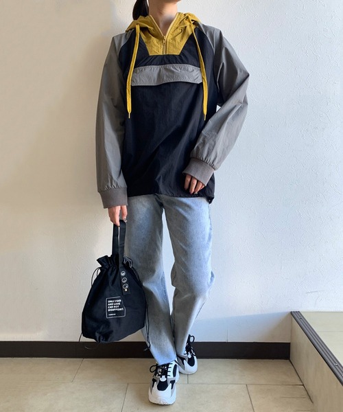 CRB(シーアールビー)の「巾着ランチバッグ(エコバッグ/サブバッグ・レディース・ブラック/カーキ/ベージュ・F)」の5枚目の写真