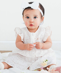 SLAP SLIP BABY | 【お揃い】肩フリルハートレース生地ワンピース+ブルマセットアップベビー(70~80cm)(ワンピース)