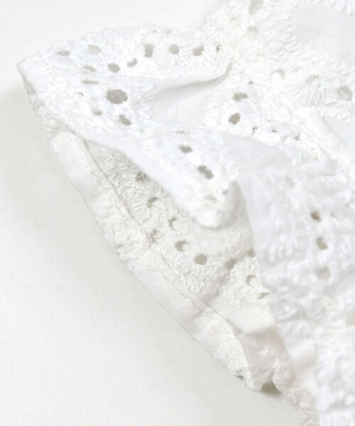 SLAP SLIP BABY(スラップスリップベビー)の「【お揃い】肩フリルハートレース生地ワンピース+ブルマセットアップベビー(70~80cm)(ワンピース・キッズ・ピンク/ホワイト・FREE)」の10枚目の写真