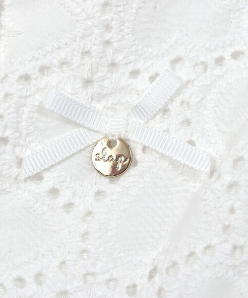 SLAP SLIP BABY(スラップスリップベビー)の「【お揃い】肩フリルハートレース生地ワンピース+ブルマセットアップベビー(70~80cm)(ワンピース・キッズ・ピンク/ホワイト・FREE)」の11枚目の写真