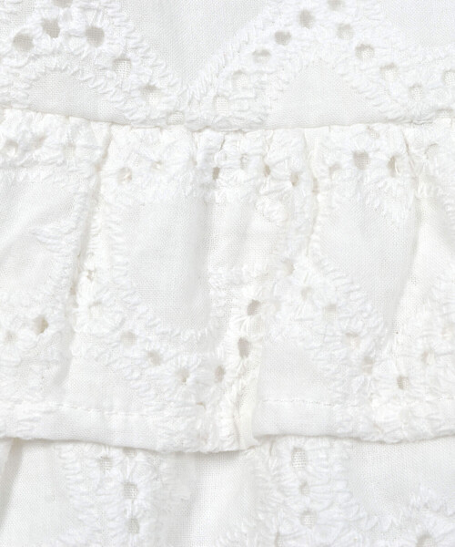 SLAP SLIP BABY(スラップスリップベビー)の「【お揃い】肩フリルハートレース生地ワンピース+ブルマセットアップベビー(70~80cm)(ワンピース・キッズ・ピンク/ホワイト・FREE)」の12枚目の写真