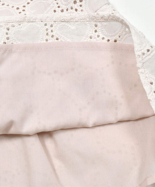 SLAP SLIP BABY(スラップスリップベビー)の「【お揃い】肩フリルハートレース生地ワンピース+ブルマセットアップベビー(70~80cm)(ワンピース・キッズ・ピンク/ホワイト・FREE)」の21枚目の写真