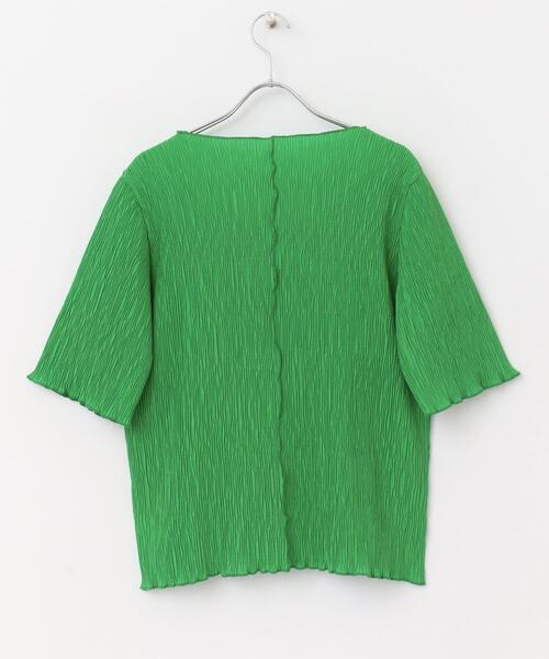 URBAN RESEARCH ROSSO WOMEN（アーバンリサーチ　ロッソ）の「ボートネックシアープリーツプルオーバー（Tシャツ/カットソー・レディース・ブラック/ホワイト/グリーン/イエロー・FREE）」の21枚目の写真