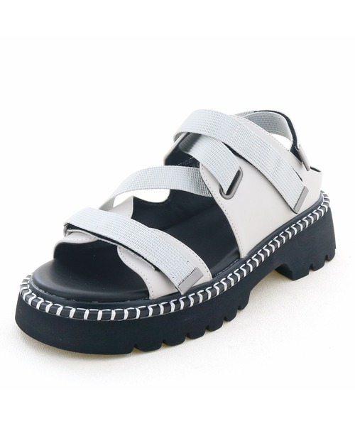 byあしながおじさん（バイアシナガオジサン）の「ストラップスポーツサンダル　8710567（サンダル・レディース・ホワイト/ピンク/ブラック・S/M/L/LL）」の11枚目の写真