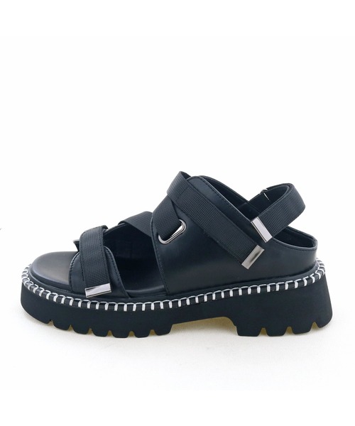 byあしながおじさん（バイアシナガオジサン）の「ストラップスポーツサンダル　8710567（サンダル・レディース・ホワイト/ピンク/ブラック・S/M/L/LL）」の20枚目の写真