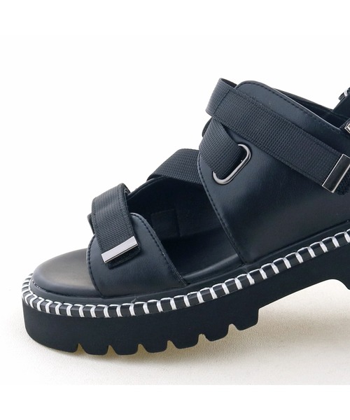 byあしながおじさん（バイアシナガオジサン）の「ストラップスポーツサンダル　8710567（サンダル・レディース・ホワイト/ピンク/ブラック・S/M/L/LL）」の21枚目の写真