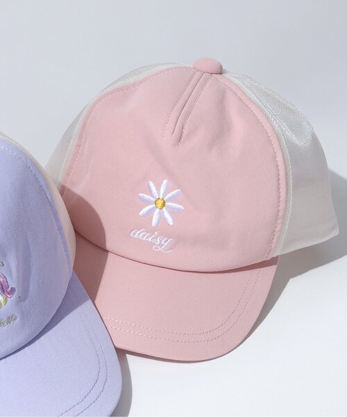 apres les cours（アプレレクール）の「バラエティメッシュキャップ（キャップ・キッズ・アイボリー/グリーン/ピンク/ラベンダー/ネイビー・58/54/50）」の5枚目の写真