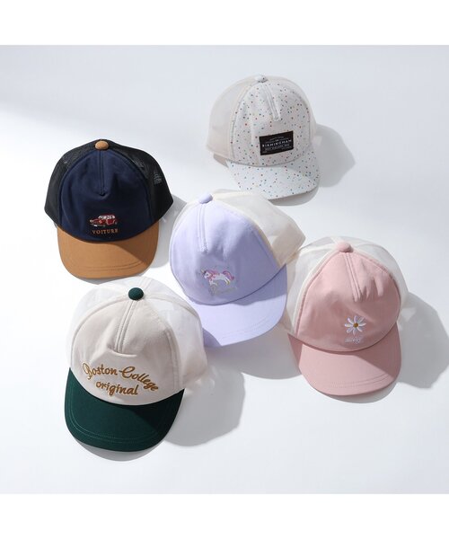 apres les cours（アプレレクール）の「バラエティメッシュキャップ（キャップ・キッズ・アイボリー/グリーン/ピンク/ラベンダー/ネイビー・58/54/50）」の13枚目の写真