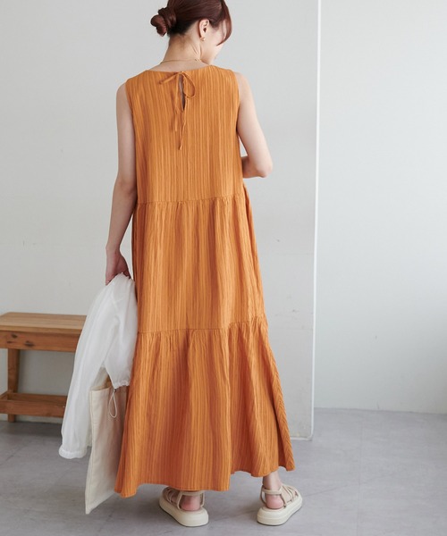 DISCOAT（ディスコート）の「生地ジャガードノースリワンピース